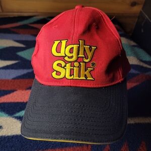Ugly Stik Cap Hat Red Fishing Strapback Adjustable Corpro